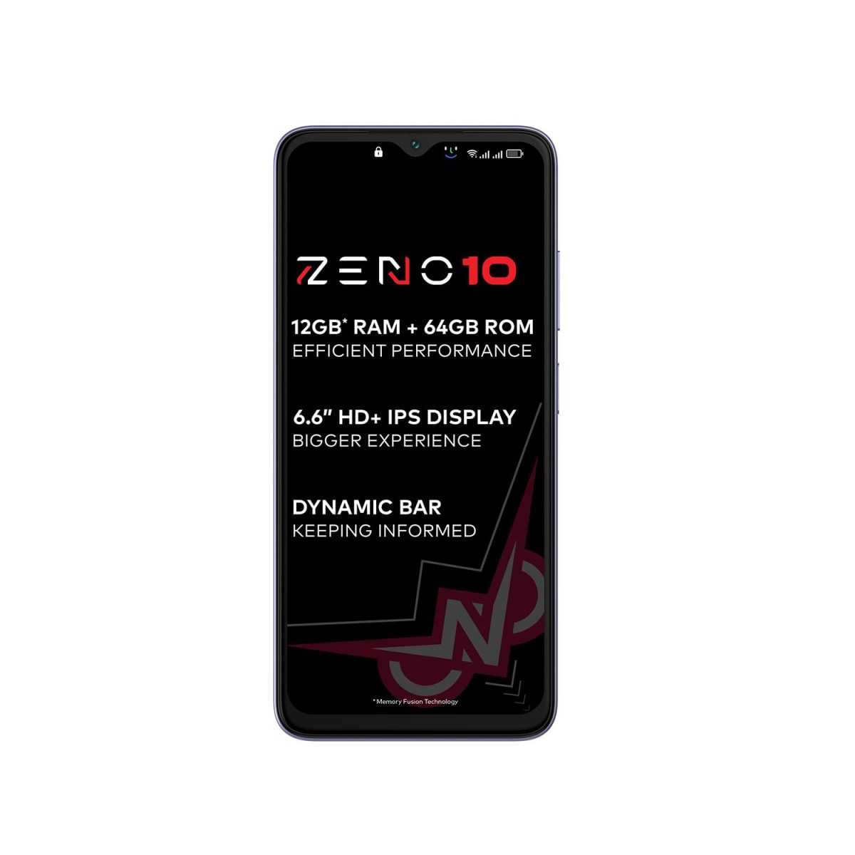 itel ZENO 10|6.6" HD+ Display with Dynamic Bar| 4GB RAM + 64GB ROM, Upto 12GB RAM with Memory Fusion|Octacore Processor|8MP AI Dual Rear Cam|5000 mAh Battery | Opal Purple - Image 3