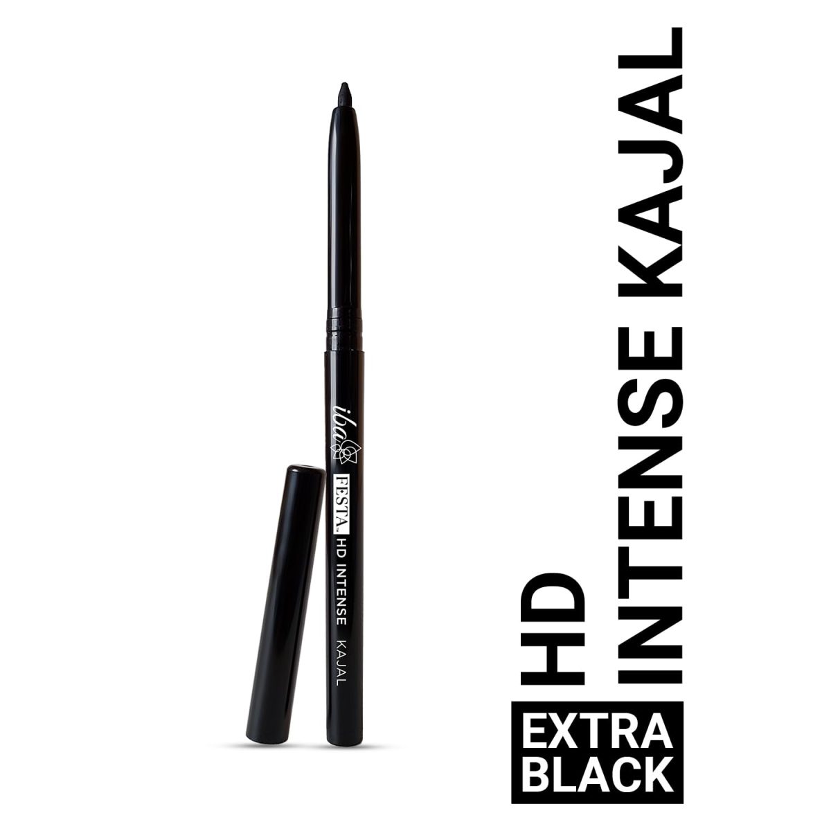 Iba Festa HD Intense Kajal Extra Jet Black 0.35g | 16 Hr Long Stay | Smudge Proof & Waterproof Eye Makeup | Matte Finish | Vegan & Cruelty-free - Image 2