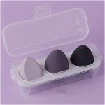 Lenon 3pcs Makeup Blender Makeup Sponge Cosmetic Puff with Storage Box Foundation Powder Beauty Sponge Women Make Up Accessories Tools Beauty Blender Makeup (Color : 3pcs Multicolor with Box) - Image 2