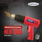 Inditrust 2000 Watt professional heat gun hot air gun with dual temperature setting for Shrink Wrapping, Packing, Paint removal heat gun designed for industrial use (RED) - Image 2
