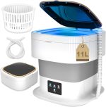 SeMi AuToMaTiC FoLdInG 11L SmAlL MiNi WaShInG MaChInE WiTh DrYeR DeEp CLeAnInG FoR UnDeRwEaR WaShINg MaChInE ClOtHeS WaShEr (WQ4)