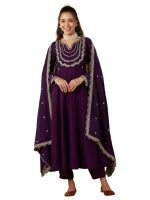 MOKOSH Women's Silk Embroidered Anarkali Set (444)