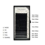 NAGARAKU Eyelash Extensions Individual Lashes 0.07 Thickness Curl-LC 7-15mm Mix Synthetics Classic 16 rows Matte Black Soft Natural (0.07 Thickness, LC curl) - Image 3