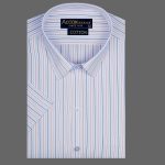 ACCOX Men's Striped Half Sleeves Regular Fit Cotton Formal Checkred Shirts(GCR02) - Image 2