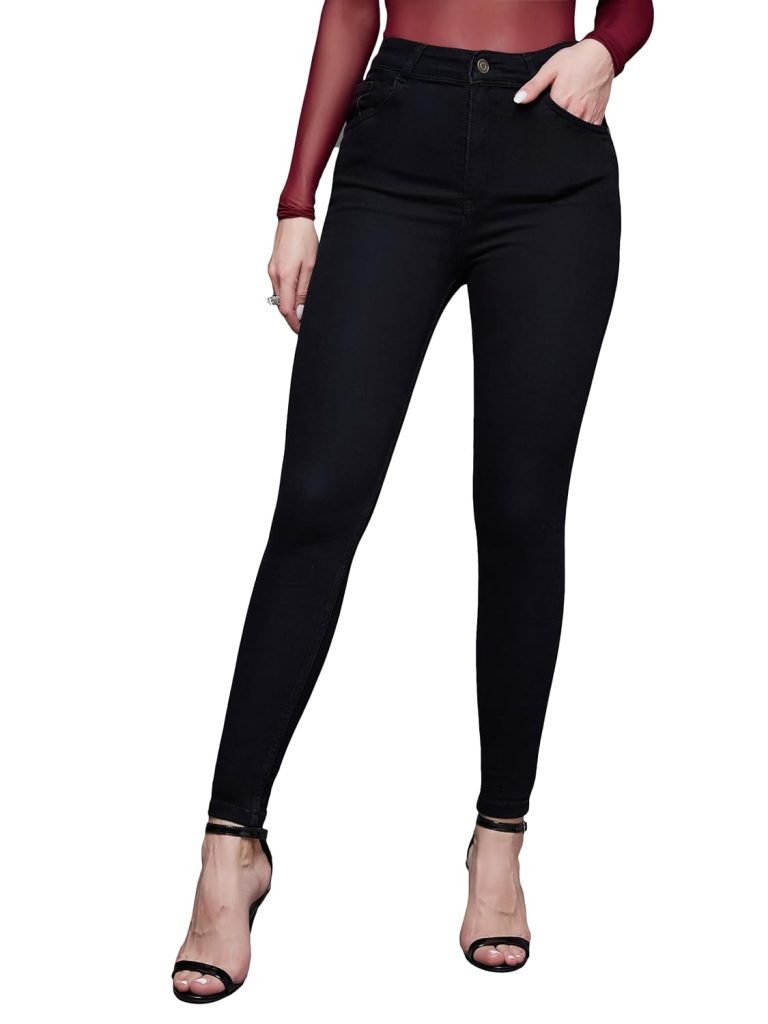 Miss Chase Women's Skinny Fit High/Mid Rise Regular Length Stretchable Denim Jeans