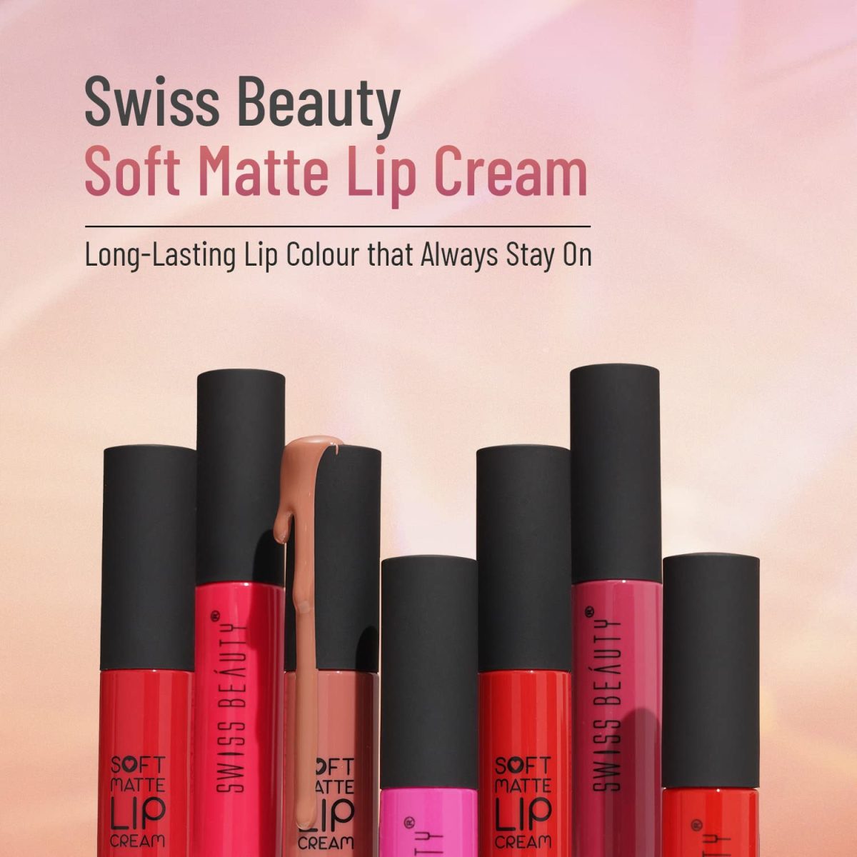 Swiss Beauty Soft Matte Lip Cream Weightless Lipstick | Long Lasting Lipstick With Velvety Finish | Shade- Nude Touch, 6ml - Image 2