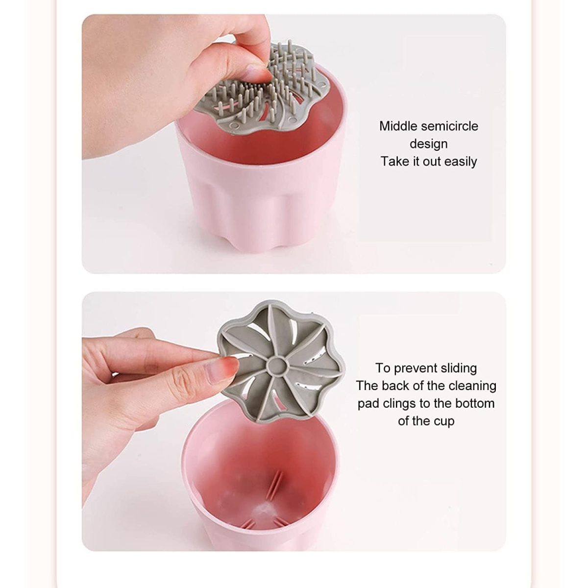 Agudo makeup brushes cleaning bowl watercolor painting brush washer and holder stand for drying makeup brush scrubber for girls women at home(multicolour/1pcs) - Image 8