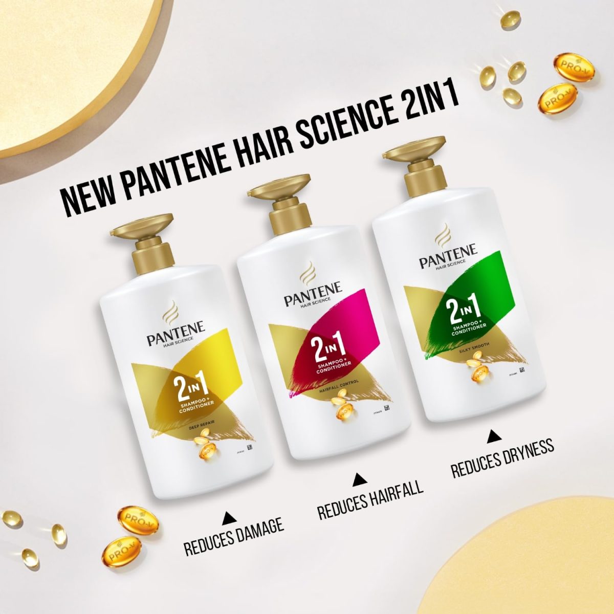 Pantene Advanced Hairfall Solution, 2in1 Anti-Hairfall Silky Smooth Shampoo & Conditioner for Women, 1L - Image 7
