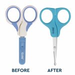 GUBB Safety Scissor Designed for Men and Women With Protective Sleeves | Round Tips for Safe hair cutting | Easy beard and moustache trimming | Multipurpose | Rust resistant | Stainless steel - Image 6