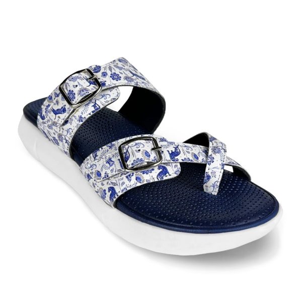 KazarMax Women Magnolia Lightweight Double Strap | Cushioned | Bounce Back | Comfortable Flat Sandals