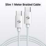 ZEBRONICS Type C to Type C Strong Braided Cable, 60W PD Fast Charging, for iPhone 16 Series, 15 Series, iPad, MacBook, Samsung, Other Android Devices, Data Sync, 1 Meter (ZEB-TT60+) - Image 5