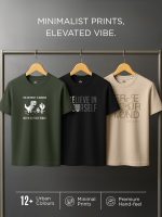 NOBERO Men's Cotton Regular Fit Letter Print T-Shirt - Image 5