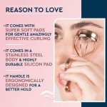 Pink Line Professional Makeup Tool For Eyelashes With Silicone Pads/Straight Flat Lashes Long-Lasting Seamless Curls for Women Girl Ladies - Gold - Image 3
