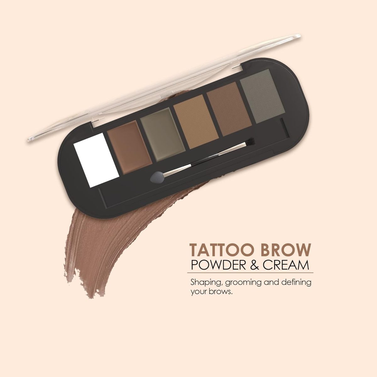 Shryoan Eyebrow Powder with angled eyebrow brush and Spoolie | Long Lasting & Water Proof | (Multi color) - Image 2