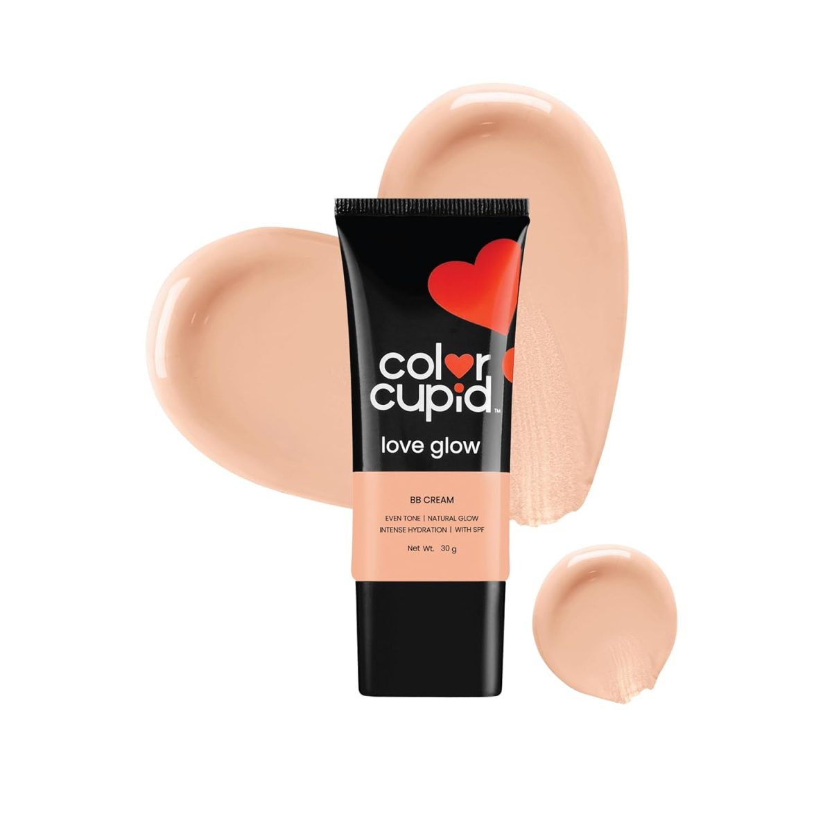 Color Cupid Hydrating Everyday Glow BB Cream with SPF | Lightweight, Easy to Blend | For Indian Skin tones | Infused with Hyaluronic Acid & Ceramide | Love Glow | Cream | 30 g