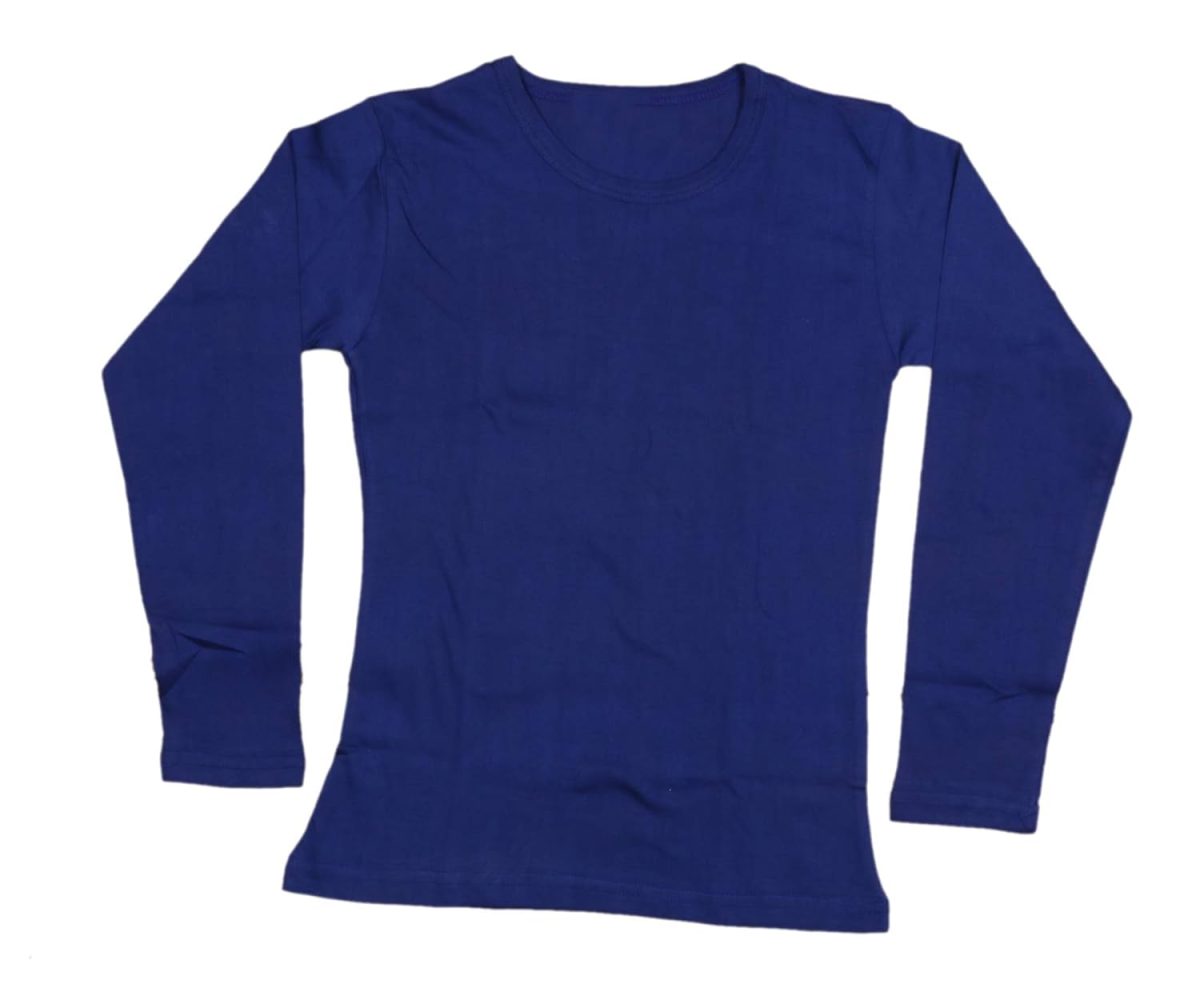 IndiWeaves Girls Cotton Full Sleeves Solid T-Shirts (10200-3935-iw_Multicolor_13-14 Years) Pack of 2 - Image 3