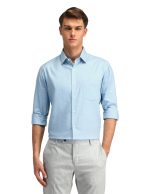 Arrow Men's Solid Full Sleeve Slim Fit Cutaway Collar Cotton Formal Shirt
