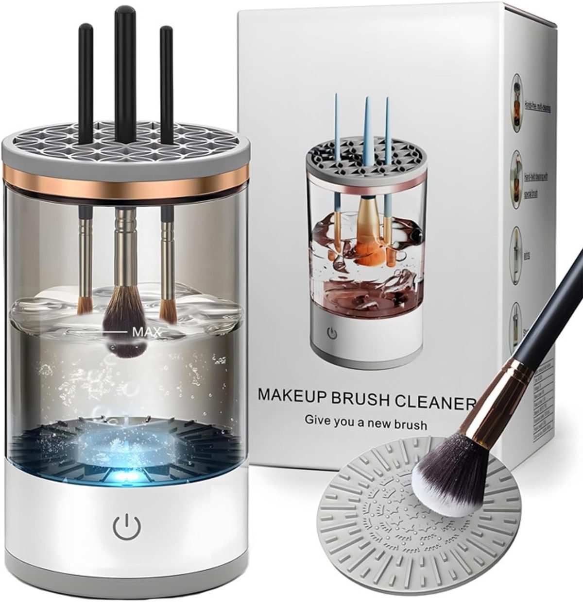 Electric Makeup Brush Cleaner,USB Automatic Cosmetic Brush Cleaner,Upgraded Electric Makeup Brush Cleaner for All Size Beauty Makeup Brushes,Auto-Rotating Brush Cleaner Deep Cleaning(Multi) - Image 7