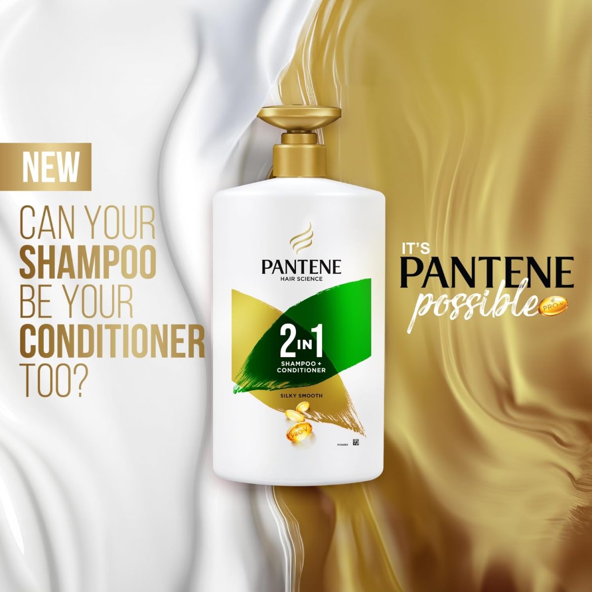 Pantene Advanced Hairfall Solution, 2in1 Anti-Hairfall Silky Smooth Shampoo & Conditioner for Women, 1L - Image 5