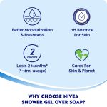 NIVEA Waterlily & Oil 250ml Body Wash| Shower Gel with Care Oil Pearls| Refreshing Scent of Waterlily Flower|Clean, Healthy & Moisturized Skin - Image 7