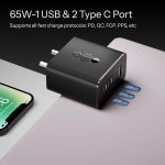 AILKIN 65W CMF for Nothing Gan Trio Charger Adapter | 3 Port USB Type C to A Fast Wall Charging Adaptor Compatible with CMF Phone 1/Nothing Phone 2a Plus/2A/Phone 2/Samsung Galaxy S24 Ultra - Image 8