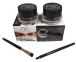 AYA Eye Makeup 2 in 1 Brown + Black Gel Eyeliner Make Up Water-proof Smudge-proof Set Eye Liner With Application Brushes - Image 6