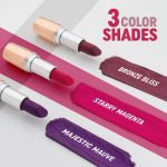 Gleva Metallic Long Lasting Lipstick for Women, No Smudge, Lightweight & Hydrating Formula with Metallic 3D Shine, Waterproof Lipstick, Full Coverage Lip Makeup (Majestic Mauve) - Image 7