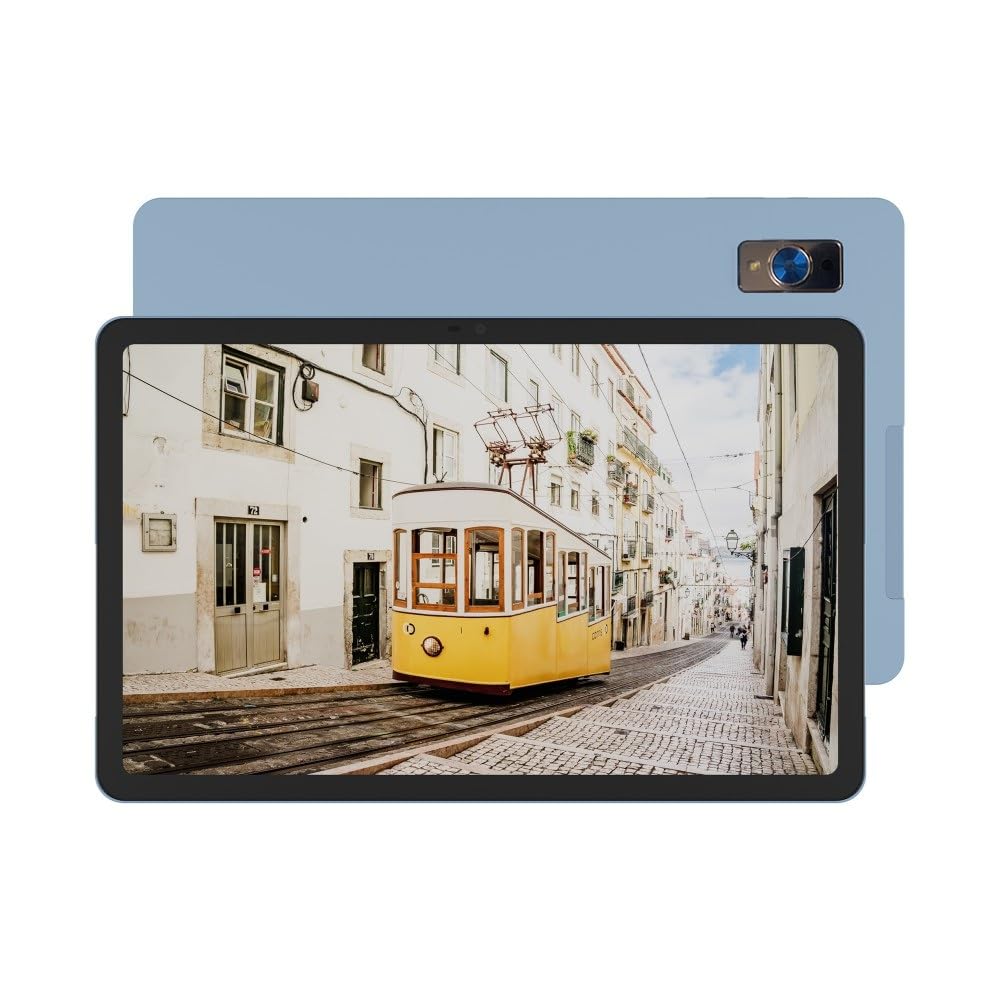 DOMO Slate SLP12 10.5- inch 2000 x 1200 LCD 4G Calling Tablet PC, Volte, Dual SIM Slots, 4GB RAM, 64GB Storage, 1TB Expandable, Octa Core CPU, GPS, Bluetooth, 4 Speakers [Blue]