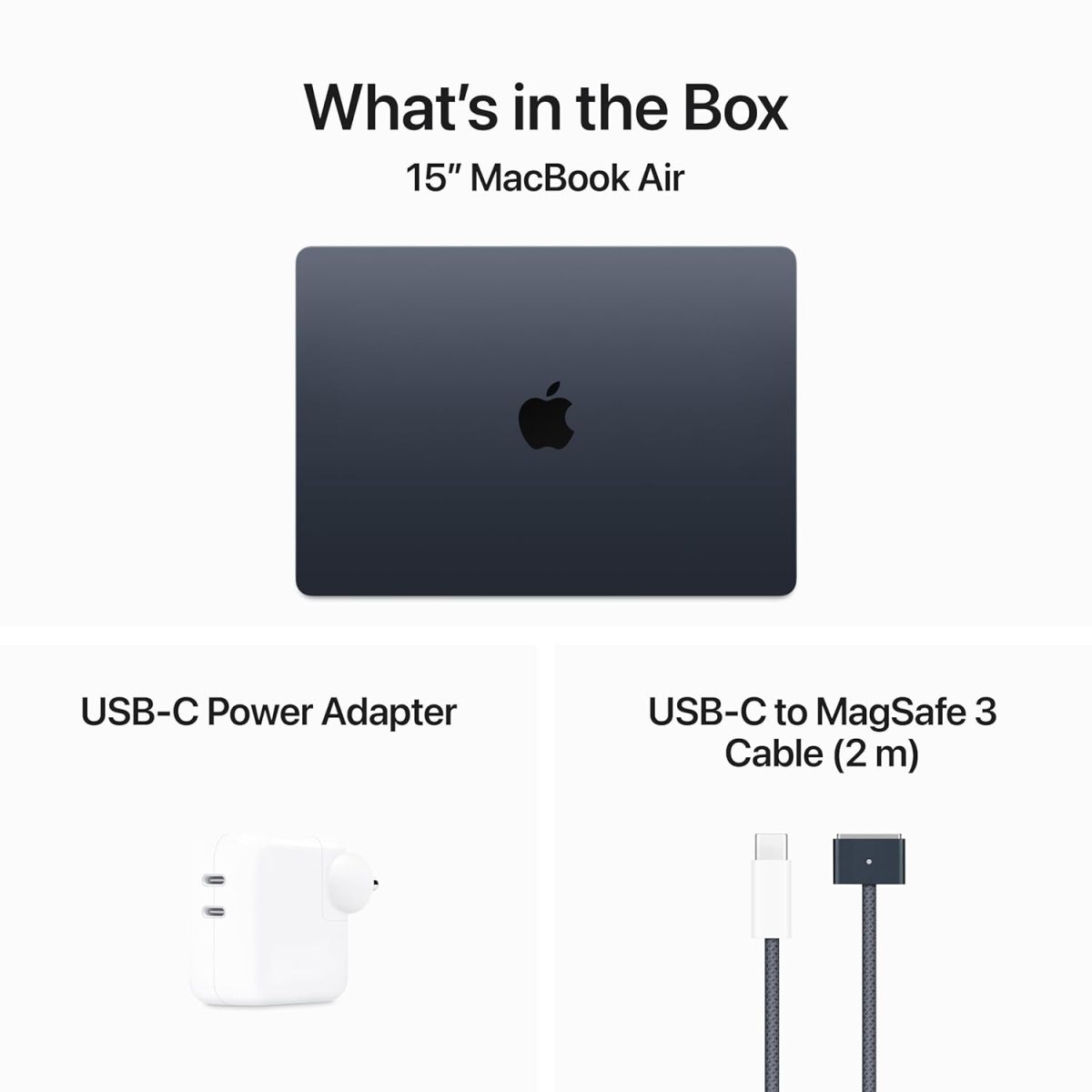 Apple 2024 MacBook Air 15″ Laptop with M3 chip: 38.91 cm (15.3″) Liquid Retina Display, 16GB Unified Memory, 512GB SSD Storage, Backlit Keyboard, 1080p FaceTime HD Camera, Touch ID- Midnight - Image 6