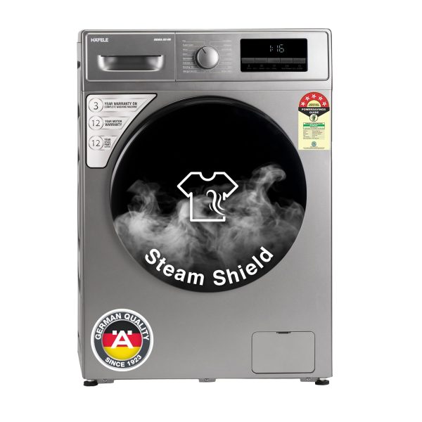 HAFELE AMARA 8 kg 5 Star, Premium Fully Automatic Front-Load washing machine engineered using German technology, comes with Steam Shield and Hexa Wash Design