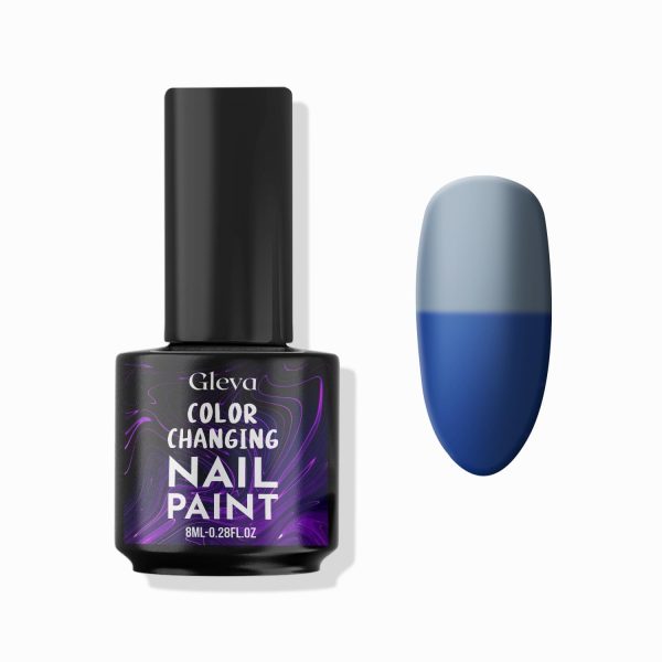 Gleva Color Changing Gel Nail Polish, Mood Temperature Color Changing Gel Long-Lasting for Salon Home DIY Manicure 1 PCS 8ml, Soak Off Nail Polish, UV LED Nail Gel Polish (005-RT0049)