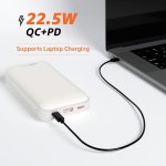 Amazon Basics 20000 mAh 22.5W Ultra Fast Charging Power Bank | Type C Power Delivery (Input & Output) | Quick Charge | Two-Way Fast Charging (White) - Image 3
