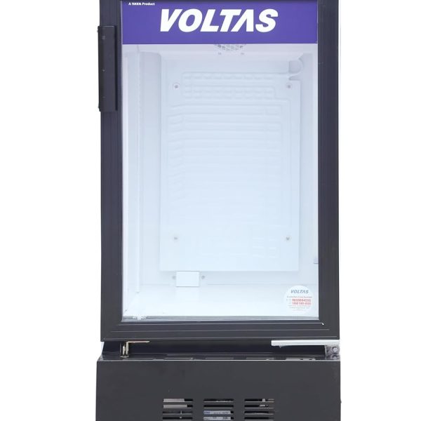 Voltas 105 Liters Single Door Visi Cooler or Glass door Commercial Refrigerator VC GT 120 SD P Metallic BLK (Black)