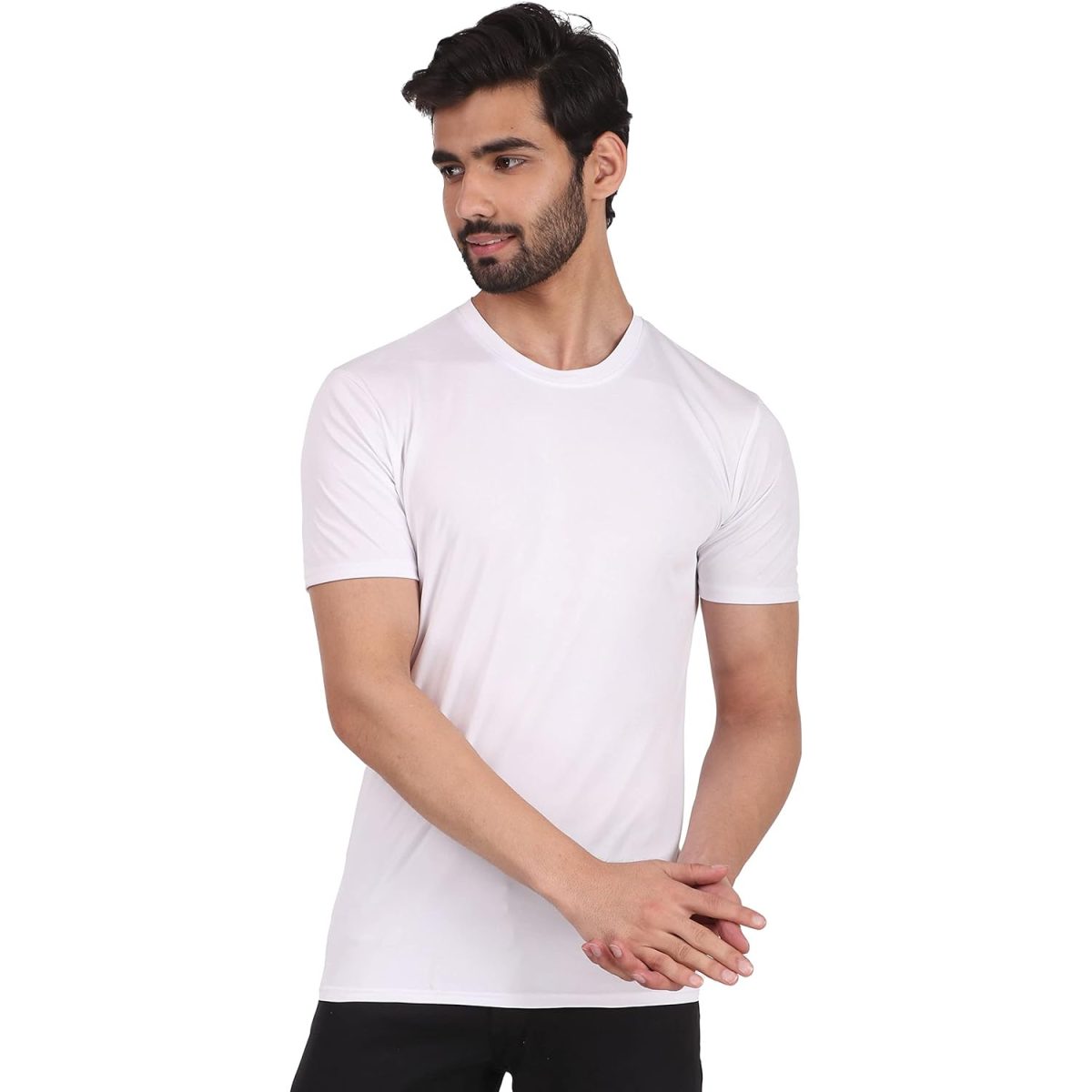 London Hills Men's Cotton Regular Fit Solid Sports Tshirt | Round Neck Tshirt | Half Sleeve Sports T-Shirt - Image 6