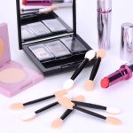 NESA Disposable Makeup Brush Set (Double-Sided Oval Makeup Eye Shadow Brush Sponge Applicator 50 Pcs) - Black - Image 3