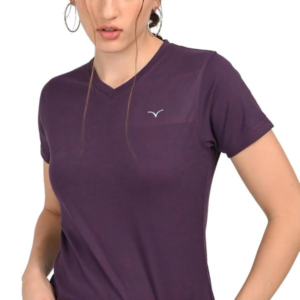 COPPERSMITH Sports Gym Tshirt for Women Workout - Active Wear Polyester Swimming Tshirt