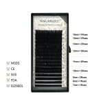 NAGARAKU Eyelash Extensions Individual Lashes 0.07mm D curl 7-15mm Mix Tray Classic Matte Black Soft Natural Faux Mink 16 rows - Image 2
