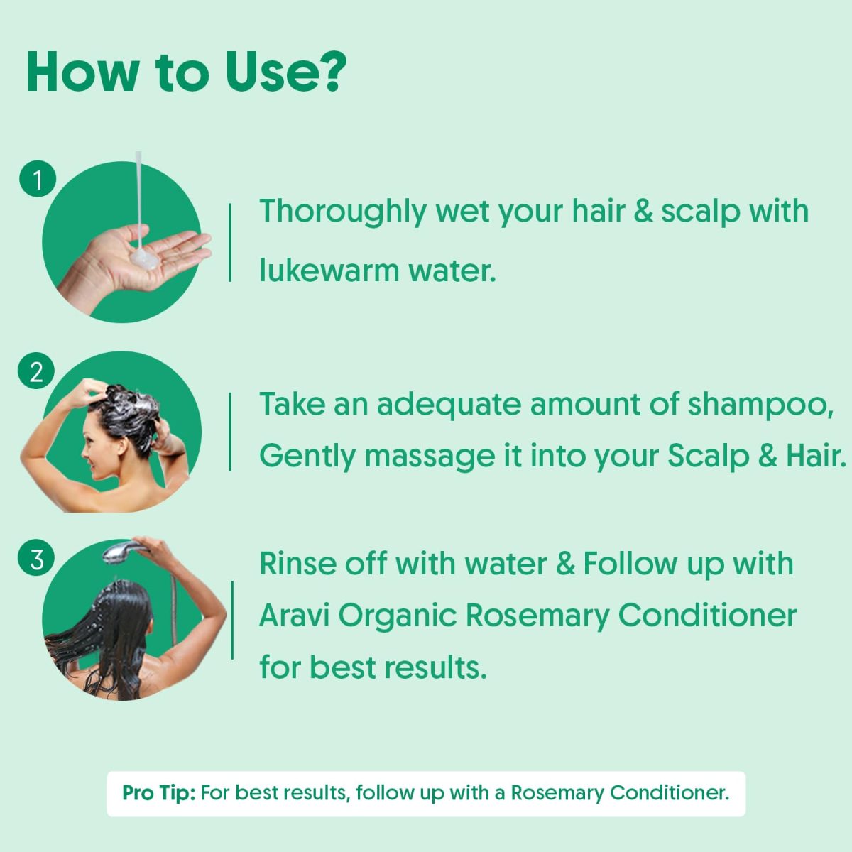 Aravi Organic Rosemary Anti-Hairfall Shampoo | Rosemary Shampoo for Hair Growth & Hairfall Control | Up to 94% Stronger Hair | Sulphate-Free for Men & Women | For All Hair Types | 200ml - Image 3