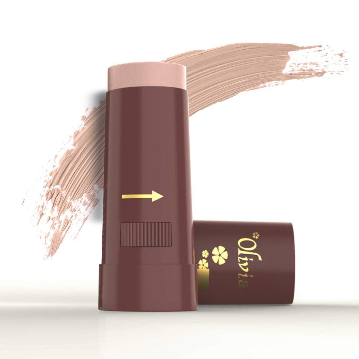 Olivia Instant Waterproof Makeup Stick with SPF 12-02 Rachelle Rose | 3-in-1 Foundation, Concealer & Moisturizer | Sweatproof, Long-Lasting Base Makeup | Evens Skin Tone & Hides Blemishes - Image 3