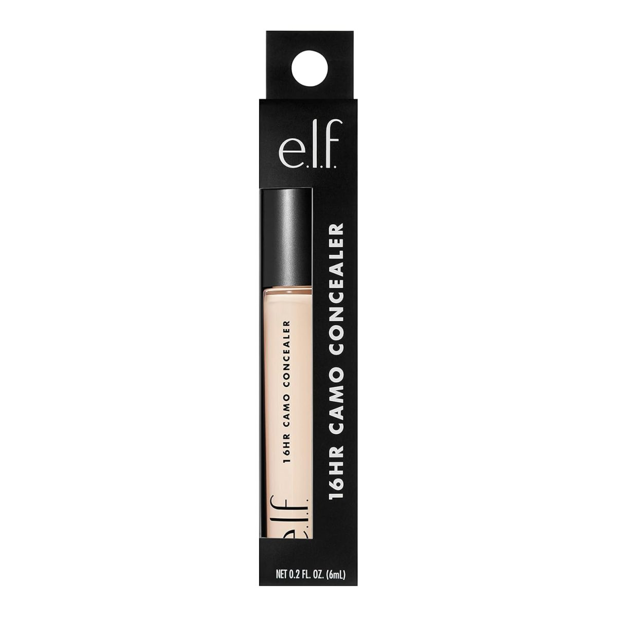 e.l.f. 16HR Camo Concealer, Full Coverage, Highly Pigmented Concealer Liquid With Matte Finish, Crease-Proof, Vegan & Cruelty-Free, Light Ivory, 0.203 Fl Oz - Image 3