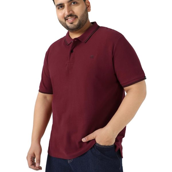 Urbano Plus Men's Black, White, Maroon Color-Block Regular Fit Full Sleeve Cotton T-Shirt