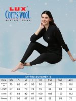 Lux Cott's Wool V Neck Full Sleeves Womens Thermal Top - Image 3