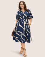 JAIPURFAME One Piece Dress for Women, New American Print Rayon Midi Dress, Stylish, Modern Party Outfit, Perfect for Casual and Formal Occasions - Image 4