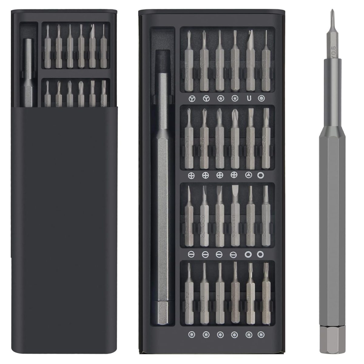 24 in 1 Mini Screwdriver Set with Case, Small Flathead Magnetic Screwdriver Kit for Electronics, PC, Watches, Glasses, Phones, Jewelry
