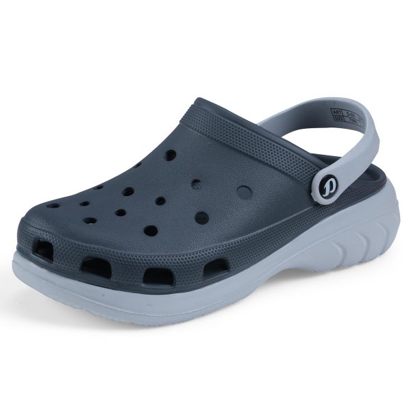 DOCTOR EXTRA SOFT Men's Double Color Comfy Casual Sports Clogs/Sandals with Adjustable Back Strap for Adult| Comfortable & Lightweight| Stylish & Anti-Skid|Waterproof Daily Use Mules Gents/Boys D-551