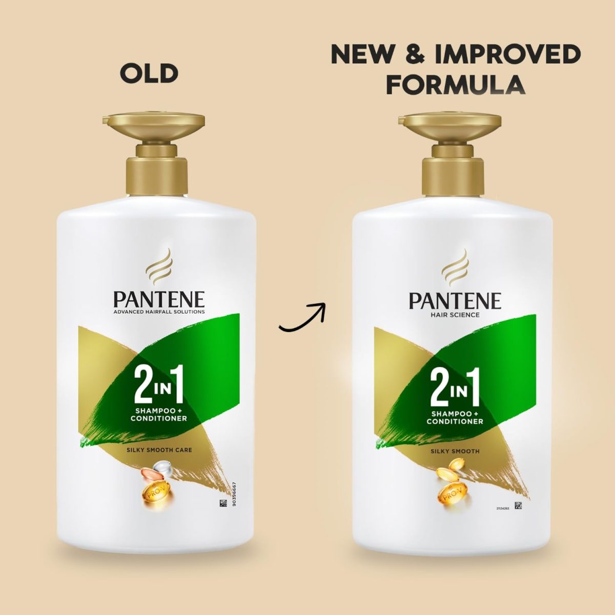 Pantene Advanced Hairfall Solution, 2in1 Anti-Hairfall Silky Smooth Shampoo & Conditioner for Women, 1L - Image 2