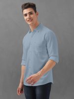 BULLMER Trendy Regular Fit Solid Full Sleeve Causal Shirt for Men. - Image 4