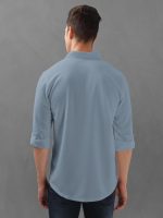BULLMER Trendy Regular Fit Solid Full Sleeve Causal Shirt for Men. - Image 3