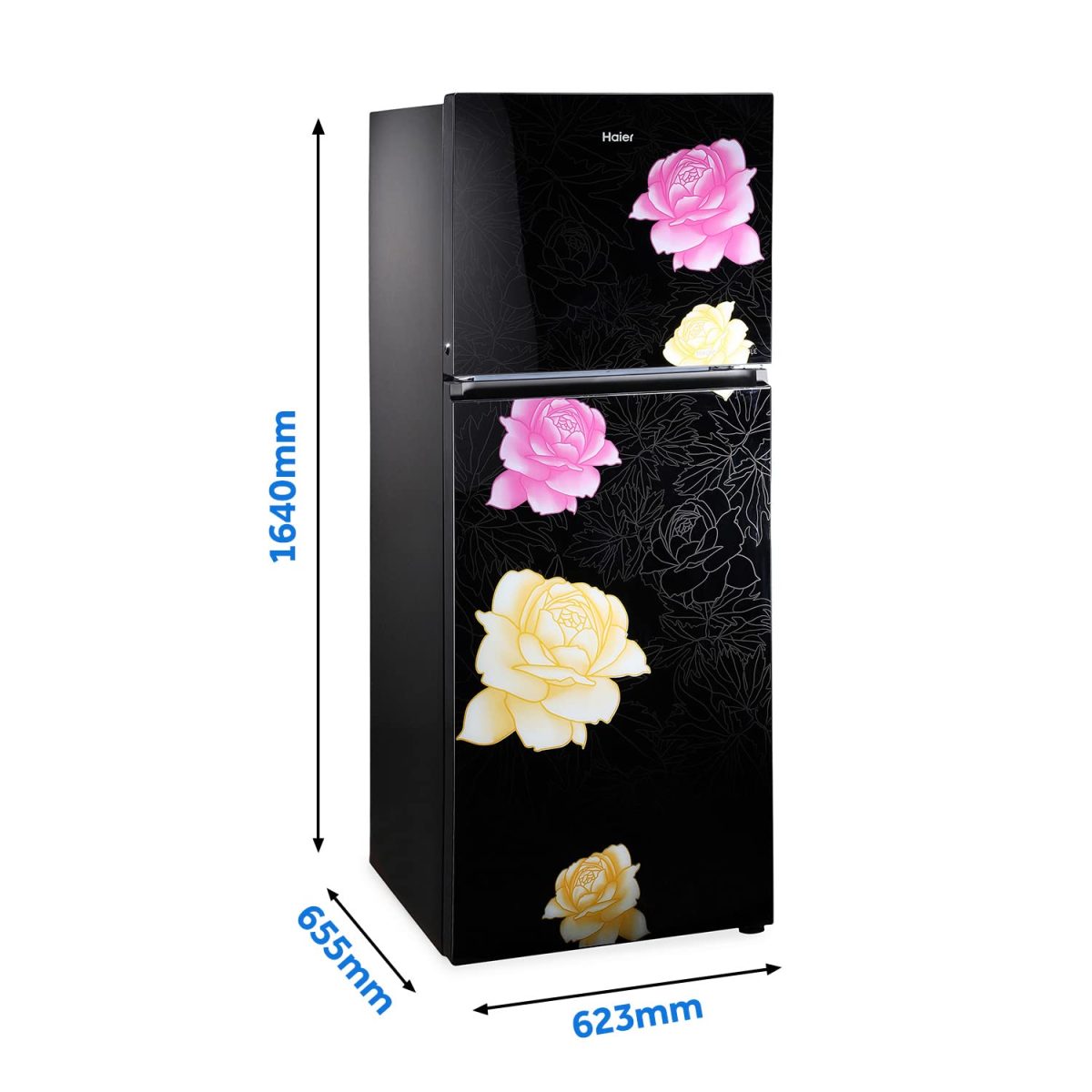 Haier 345 L 3 Star Double Door Frost Free Refrigerator Appliance, Triple Inverter & Dual Fan Technology (HRF-3654PBG-E, Bloom Glass,Glass Door, Convertible, 2022 Model) - Image 4