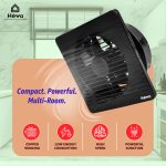 HEWA Onyx 6 inch 150mm high speed Ventilation Exhaust Fan for bathroom, kitchen with 2 year warranty (Black) - Image 4